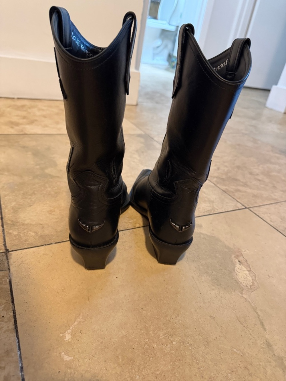 Zadig&Voltaire Women's Cara Western Leather Ankle Boots size 37 - Picture 3 of 6